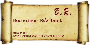 Bucheimer Róbert névjegykártya